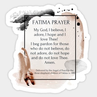 Fatima Prayer Sticker